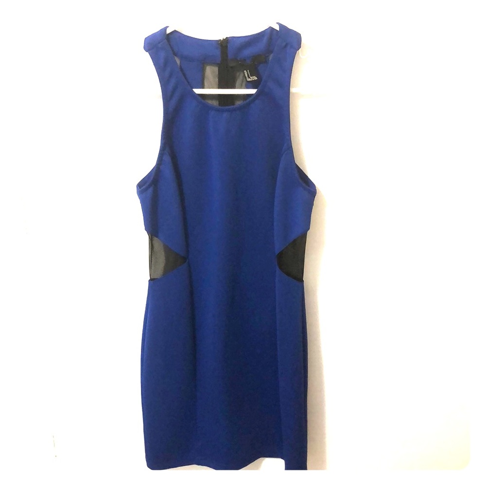 Royal blue mini dress